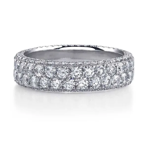 Two Row Diamond Eternity Band Image 2 Joe Escobar Diamonds Campbell, CA
