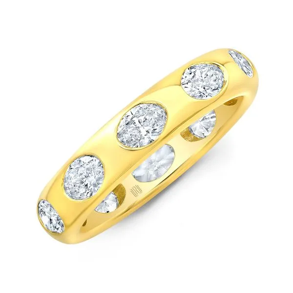 Rahaminov Design Oval Flush Set Diamond Band Joe Escobar Diamonds Campbell, CA