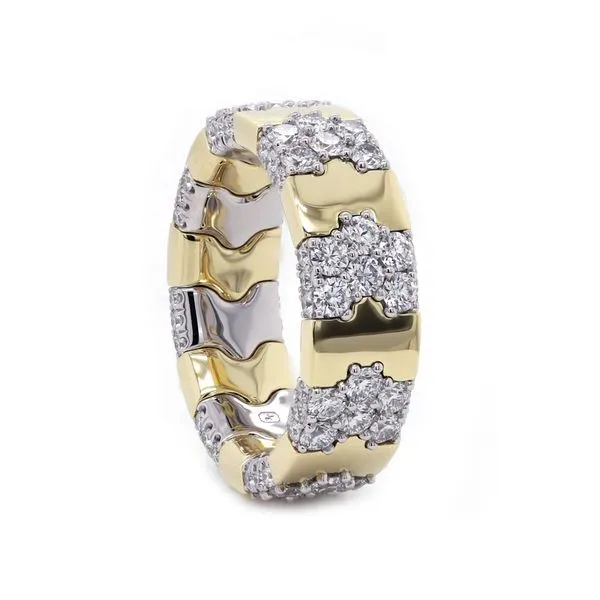 Two Tone Diamond Pave Stretchable Ring Joe Escobar Diamonds Campbell, CA