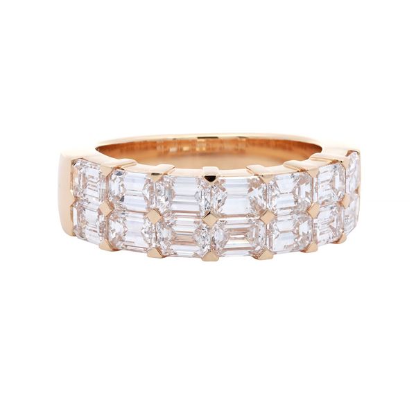 Emerald Cut Diamond Two Row Band Joe Escobar Diamonds Campbell, CA