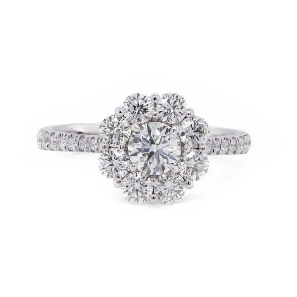 Diamond Flower Halo Ring Joe Escobar Diamonds Campbell, CA