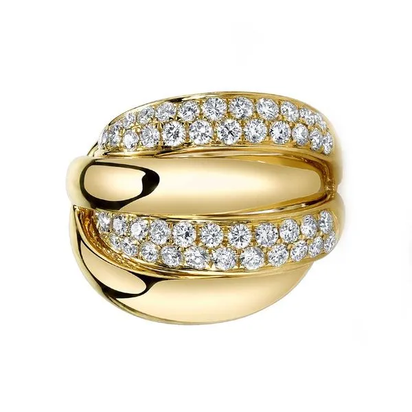 Bold Yellow Gold Diamond Pave Band Joe Escobar Diamonds Campbell, CA