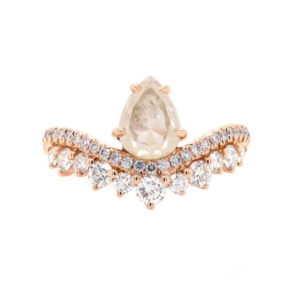 Rustic Pear Shaped Diamond Ring Joe Escobar Diamonds Campbell, CA