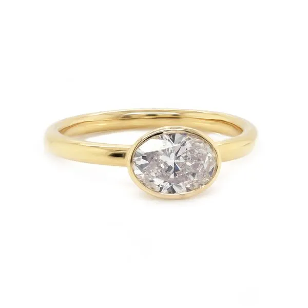 Oval East West Solitaire Ring Joe Escobar Diamonds Campbell, CA