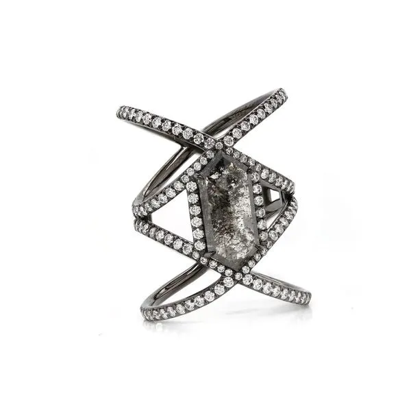 Black Rustic Diamond Crossing Ring Joe Escobar Diamonds Campbell, CA