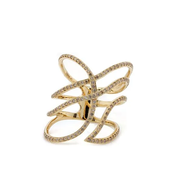 Etho Maria Yellow Gold Open Diamond Band Joe Escobar Diamonds Campbell, CA