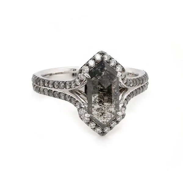 Hexagon Black Diamond Ombre Ring Joe Escobar Diamonds Campbell, CA