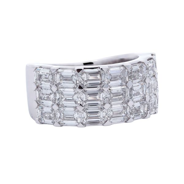 Three Row Emerald Cut Diamond Band Joe Escobar Diamonds Campbell, CA