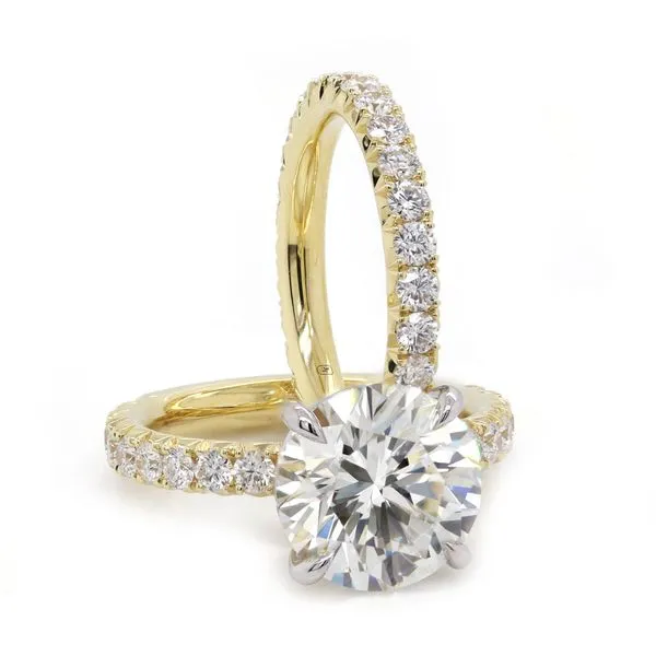 French Pave Diamond Wedding Set Joe Escobar Diamonds Campbell, CA