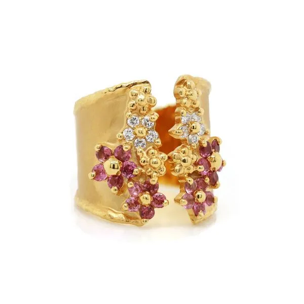 Marika Design Pink Tourmaline Cuff Ring Joe Escobar Diamonds Campbell, CA