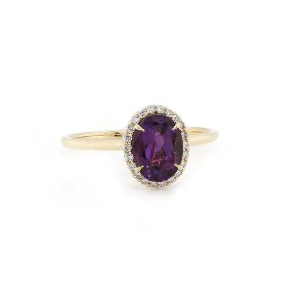 Amethyst Halo Ring Joe Escobar Diamonds Campbell, CA
