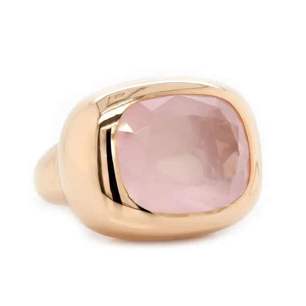 Rose Quartz Bezel Set Fashion Band Joe Escobar Diamonds Campbell, CA