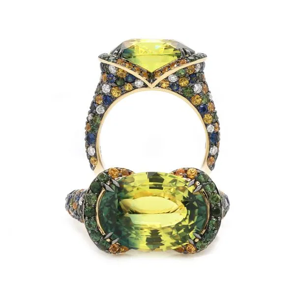 Calico Bi-Color Sapphire Multi Ring Joe Escobar Diamonds Campbell, CA