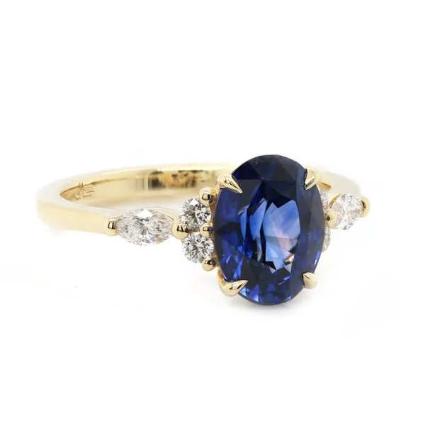 Oval Sapphire Diamond Accent Ring Joe Escobar Diamonds Campbell, CA