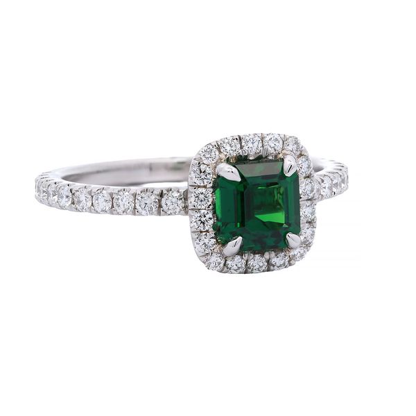 Tsavorite Halo Ring Joe Escobar Diamonds Campbell, CA