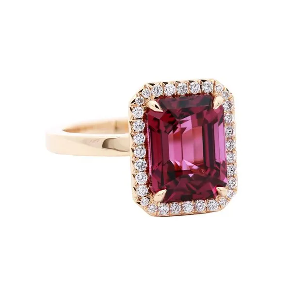 Garnet Halo Ring Joe Escobar Diamonds Campbell, CA
