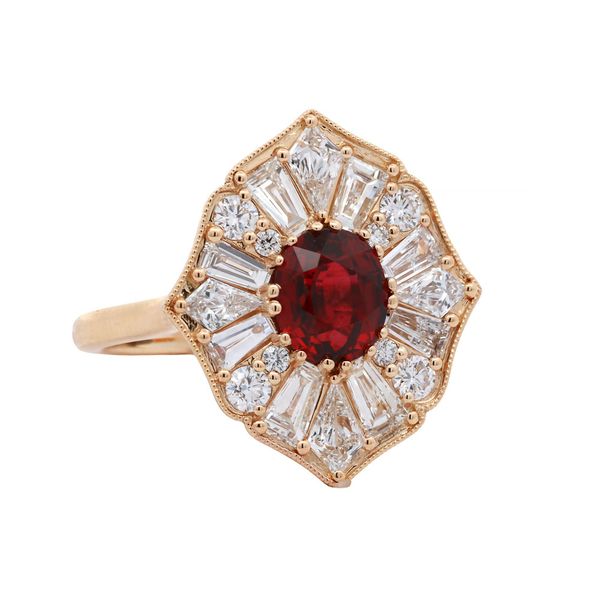 Ruby Diamond Halo Ring Joe Escobar Diamonds Campbell, CA