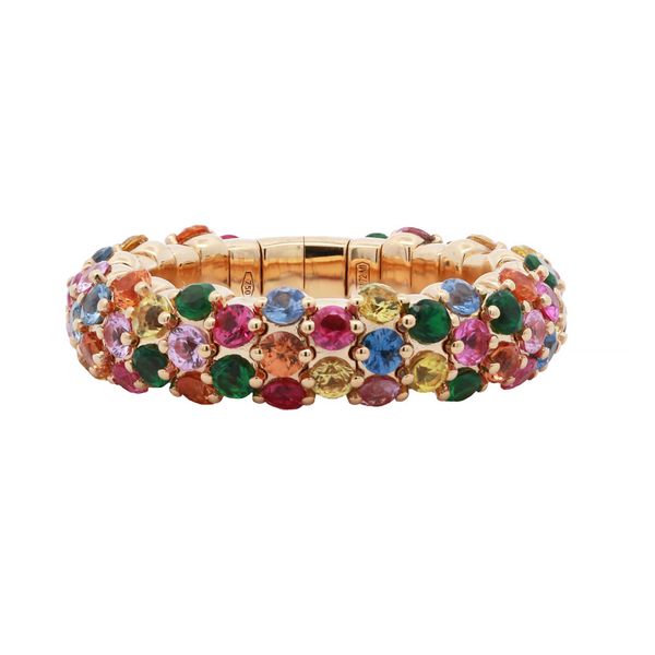 Expandable Multi Color Sapphire Eternity Band Joe Escobar Diamonds Campbell, CA