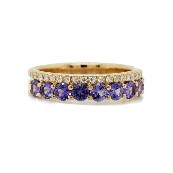 Purple Sapphire Stacking Band Joe Escobar Diamonds Campbell, CA