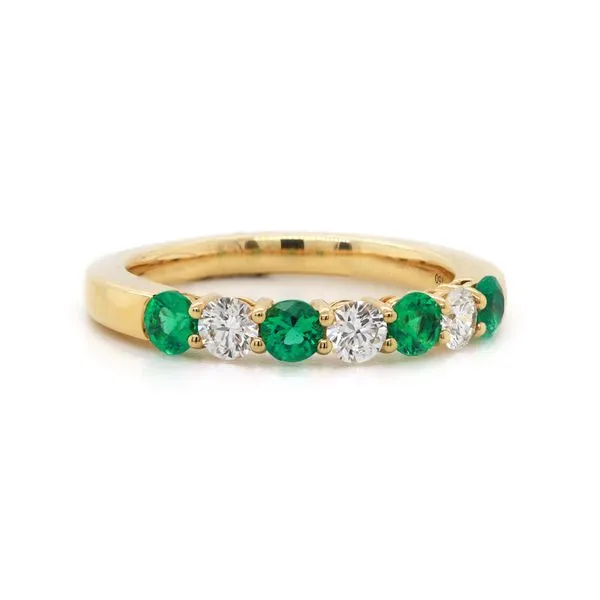 Alternating Emerald and Diamond Band Joe Escobar Diamonds Campbell, CA
