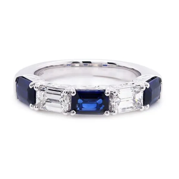 Sapphire and Diamond Prong Set Band Joe Escobar Diamonds Campbell, CA