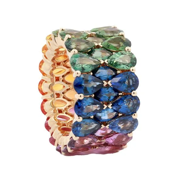 Rainbow Sapphire Eternity Band Joe Escobar Diamonds Campbell, CA