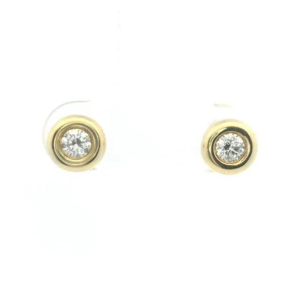 Bezel Set Diamond Stud Earrings Joe Escobar Diamonds Campbell, CA