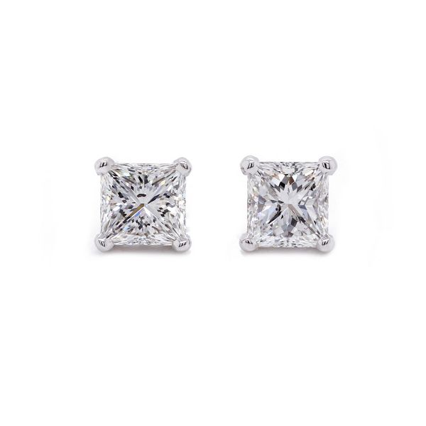 Princess Cut Diamond Stud Earrings 2ct twt Joe Escobar Diamonds Campbell, CA
