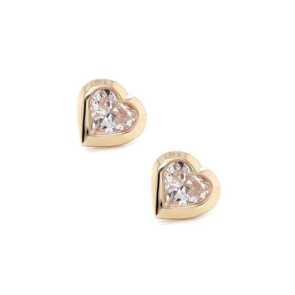 Heart Shaped Diamond Stud Earrings Joe Escobar Diamonds Campbell, CA