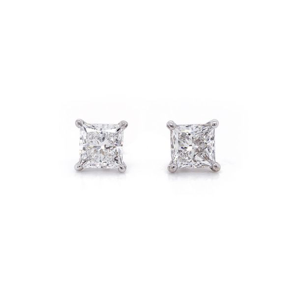 Princess Cut Diamond Stud Earrings 1.76ct twt Joe Escobar Diamonds Campbell, CA