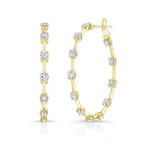 Rahaminov Diamond Hoop Earrings Joe Escobar Diamonds Campbell, CA