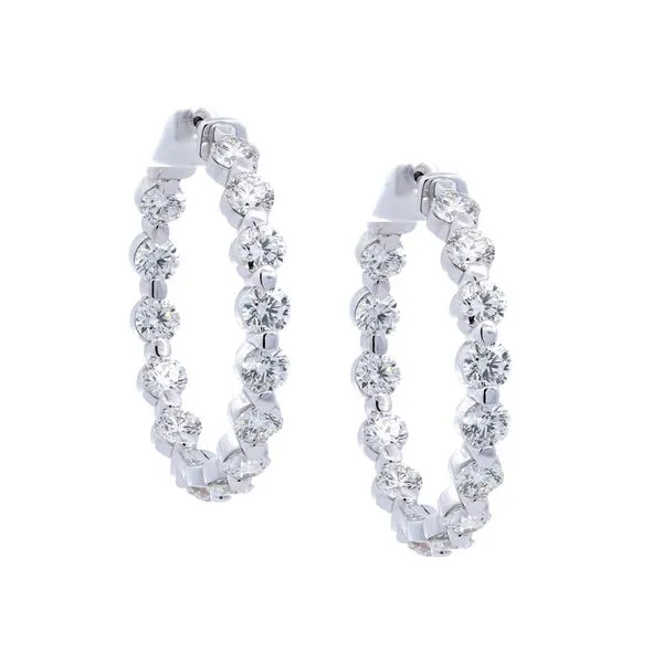 Diamond Hoop Earrings 6.58ct twt Joe Escobar Diamonds Campbell, CA