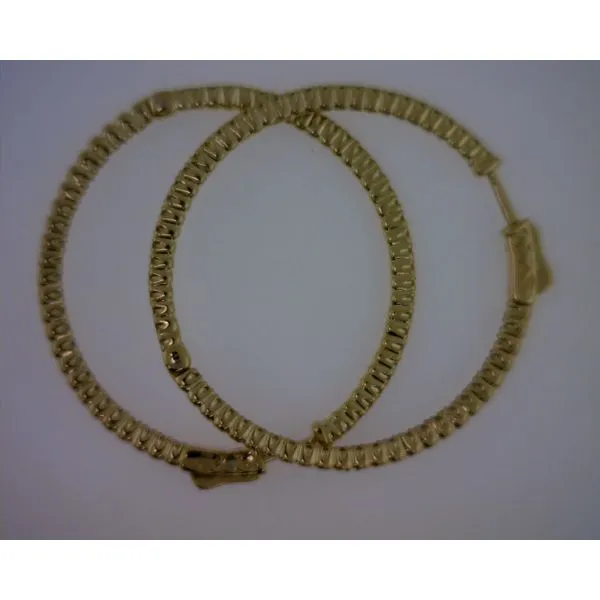 Inside Out Diamond Hoop Earrings Image 2 Joe Escobar Diamonds Campbell, CA