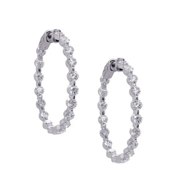 Diamond Hoop Earrings 5.4ct twt Joe Escobar Diamonds Campbell, CA