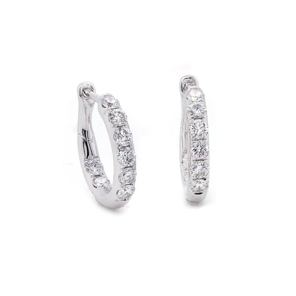 Diamond Hoop Earrings 15mm Joe Escobar Diamonds Campbell, CA