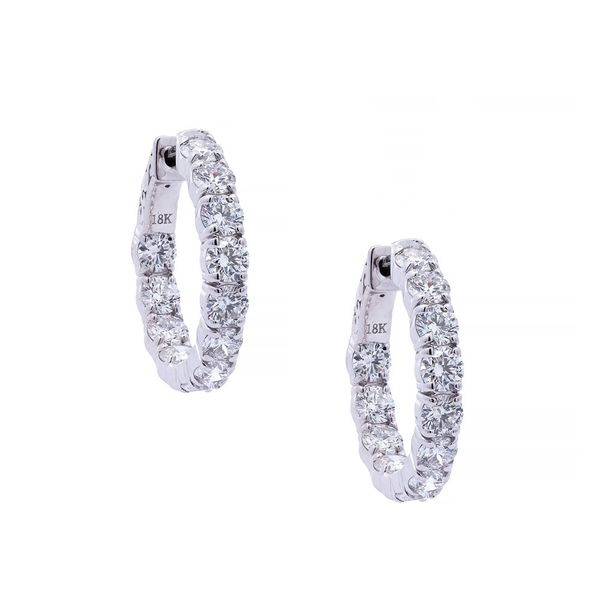 Diamond Hoop Earrings 22mm Joe Escobar Diamonds Campbell, CA