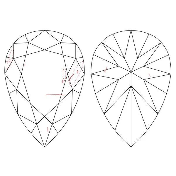 Pear Diamond Halo Drop Earrings Image 4 Joe Escobar Diamonds Campbell, CA
