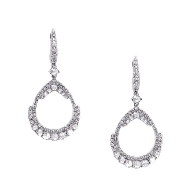 Rose Cut Diamond Drop Earrings Joe Escobar Diamonds Campbell, CA