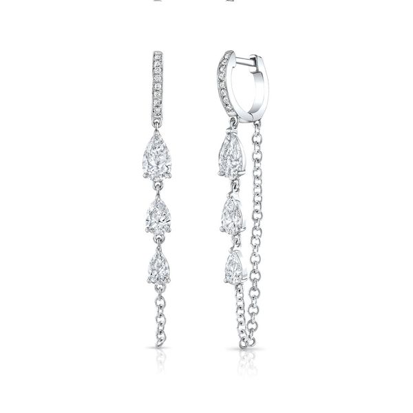 Rahaminov design Pear Diamond Drop Earrings Joe Escobar Diamonds Campbell, CA