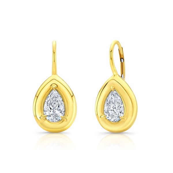 Rahaminov Design Pear Diamond Drop Earrings Joe Escobar Diamonds Campbell, CA