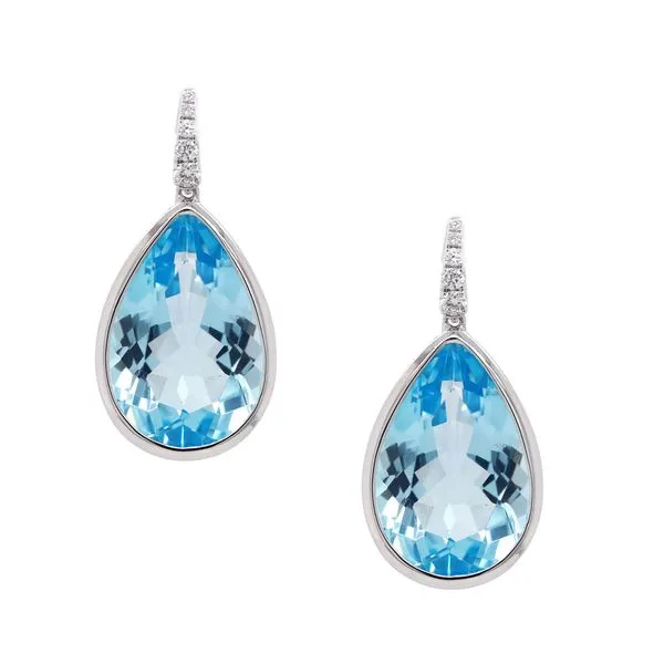 Pear Topaz Drop Earrings Joe Escobar Diamonds Campbell, CA
