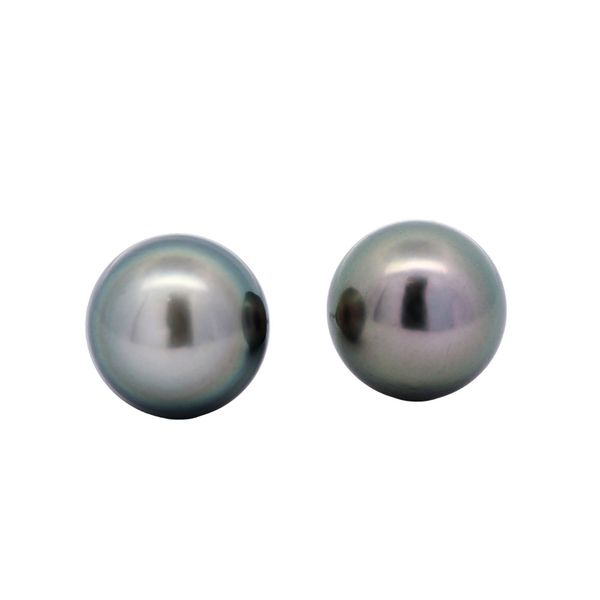 Tahitian Black Pearl Stud Earrings Joe Escobar Diamonds Campbell, CA