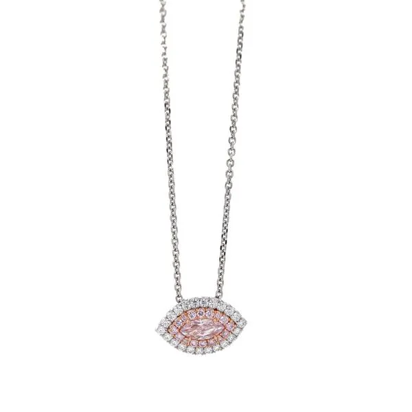 Pink Diamond Halo Pendant Joe Escobar Diamonds Campbell, CA