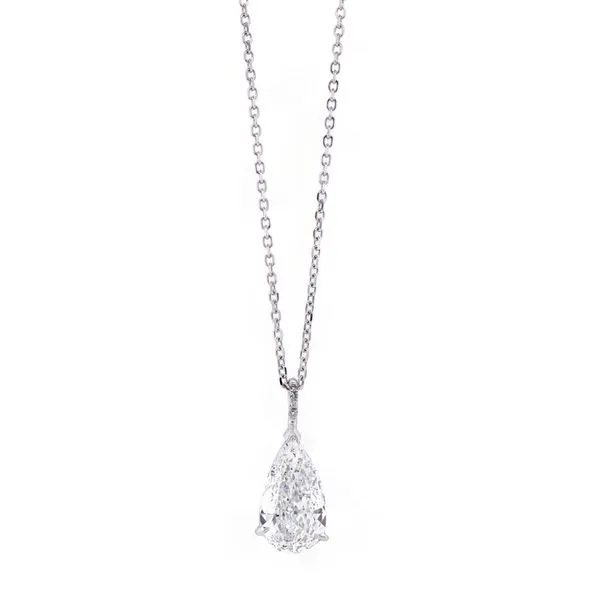 Pear Shaped Diamond Solitaire Pendant Joe Escobar Diamonds Campbell, CA