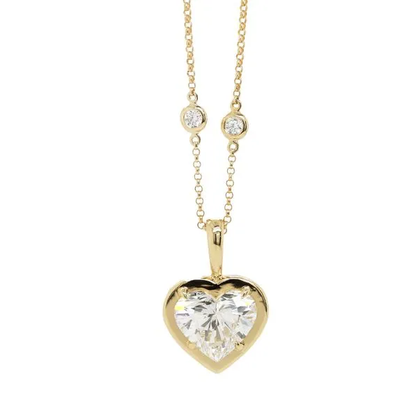 Heart Shaped Diamond Solitaire Pendant Joe Escobar Diamonds Campbell, CA