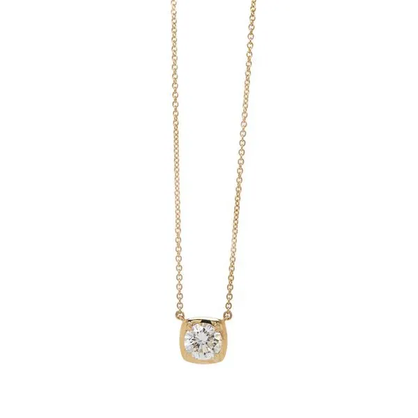 Bezel Set Diamond Solitaire Pendant Joe Escobar Diamonds Campbell, CA
