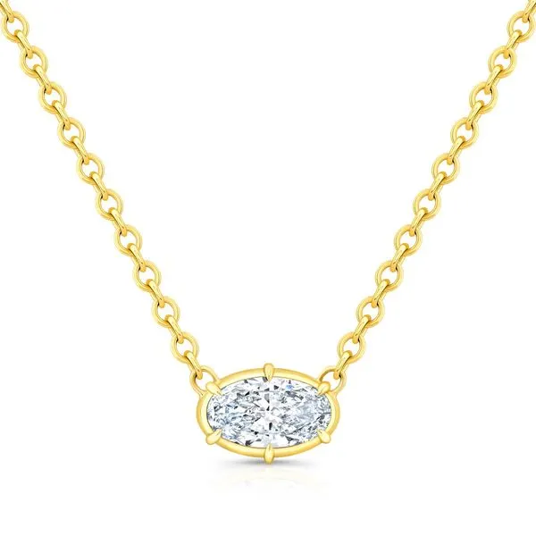 Rahaminov Design Moval Solitaire Pendant Joe Escobar Diamonds Campbell, CA