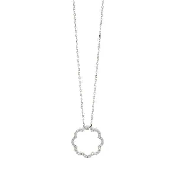 Delicate Diamond Flower Pendant Joe Escobar Diamonds Campbell, CA