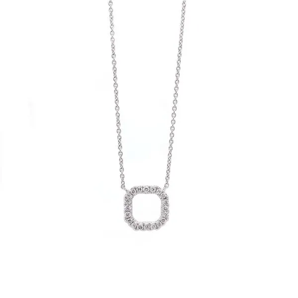 Open Cushion Shaped Diamond Pendant Joe Escobar Diamonds Campbell, CA