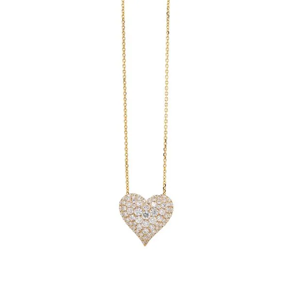 Pave Heart Diamond Pendant Joe Escobar Diamonds Campbell, CA